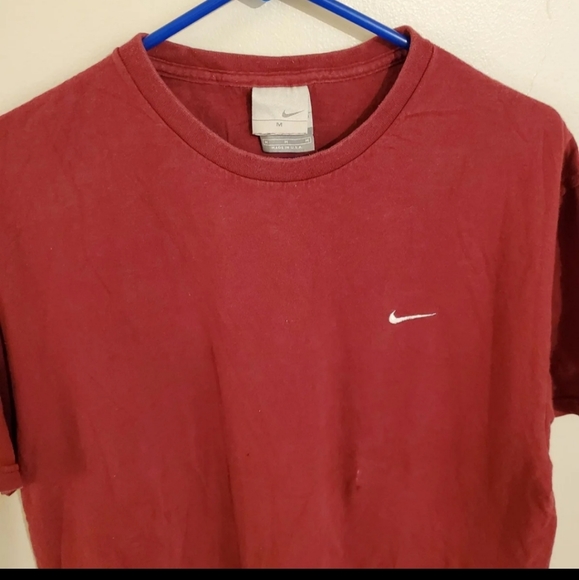 Vintage 90s y2k Nike t-shirt red Medium usa - Picture 2 of 4